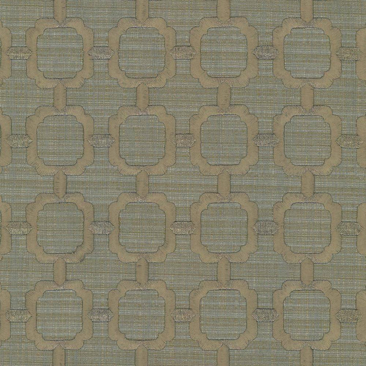 Chignon Estuary by Kasmir Fabric 1442 65% Cotton 35% Polyester Embroidery Contents 100% Rayon INDIA 3,000 Wyzenbeek Double Rubs H: 2 1/8 inches, V:2 inches 51 - 55 - Fabric Carolina - Kasmir