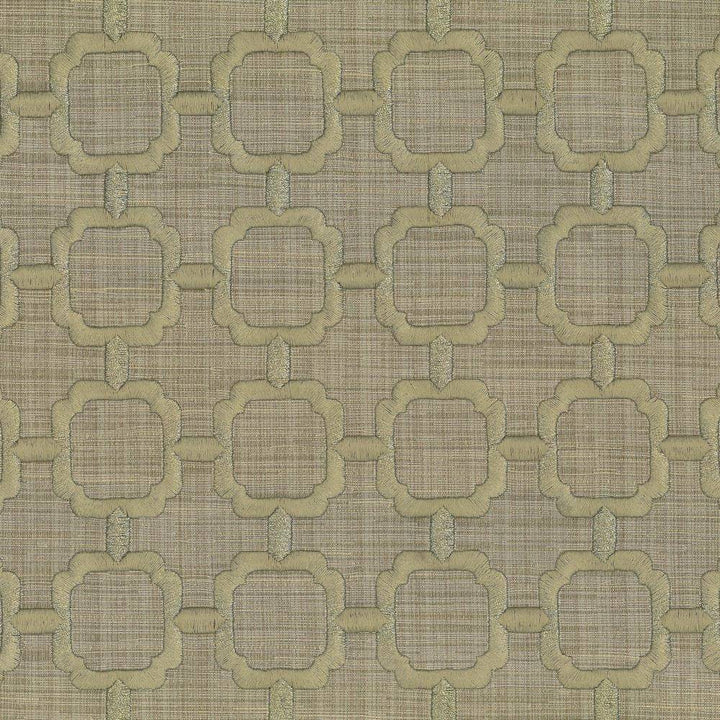 Chignon Grassland by Kasmir Fabric 1442 65% Cotton 35% Polyester Embroidery Contents 100% Rayon INDIA 3,000 Wyzenbeek Double Rubs H: 2 1/8 inches, V:2 inches 51 - 55 - Fabric Carolina - Kasmir