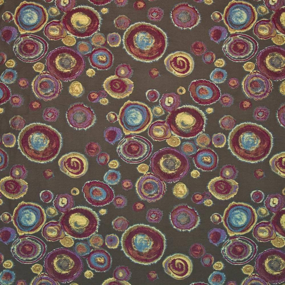 Chihuly Flower Mulled Wine by Kasmir Fabric 1397 100% Polyester CHINA 30,000 Wyzenbeek Double Rubs H: 28 6/8 inches, V:27 4/8 inches 57 - 58 - Fabric Carolina - Kasmir