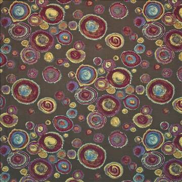 Chihuly Flower Mulled Wine by Kasmir Fabric 1397 100% Polyester CHINA 30,000 Wyzenbeek Double Rubs H: 28 6/8 inches, V: 27 4/8 inches 57 - 58 - Fabric Carolina - Kasmir