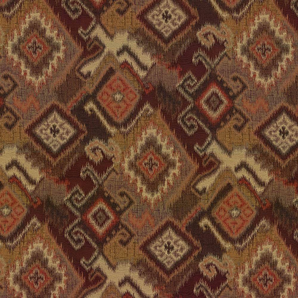 Chimayo Terracotta by Kasmir Fabric 8002 76% Rayon 24% Polyester CHINA 14,000 Wyzenbeek Double Rubs H: 28 inches, V:29 4/8 inches 54 - 56 - Fabric Carolina - Kasmir