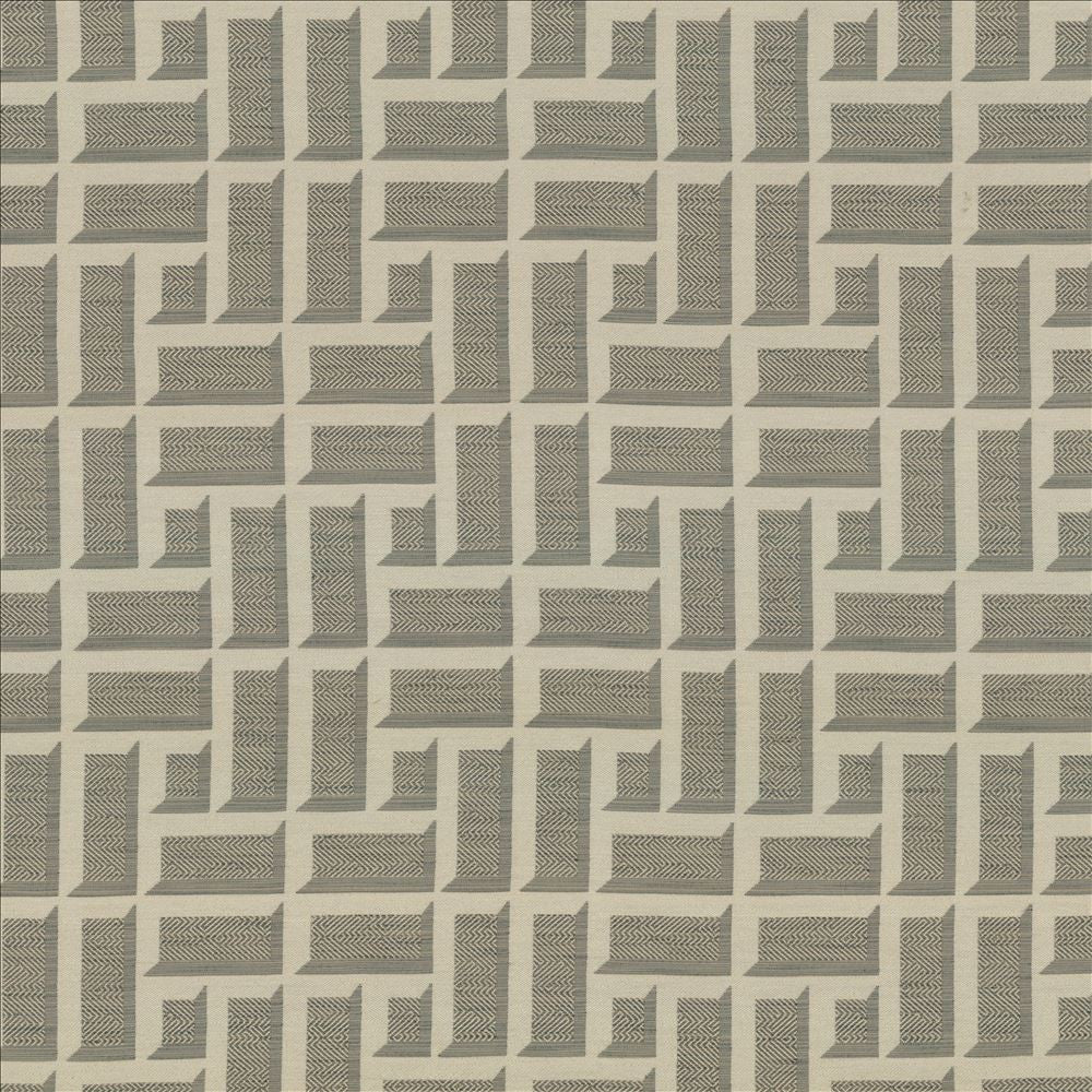 Chinoiserie Fret Truffle by Kasmir Fabric 8005 55% Rayon 45% Cotton USA 30,000 Wyzenbeek Double Rubs Horizontal: 13 6/8 inches and Vertical: 15 6/8 inches 54 - Fabric Carolina -