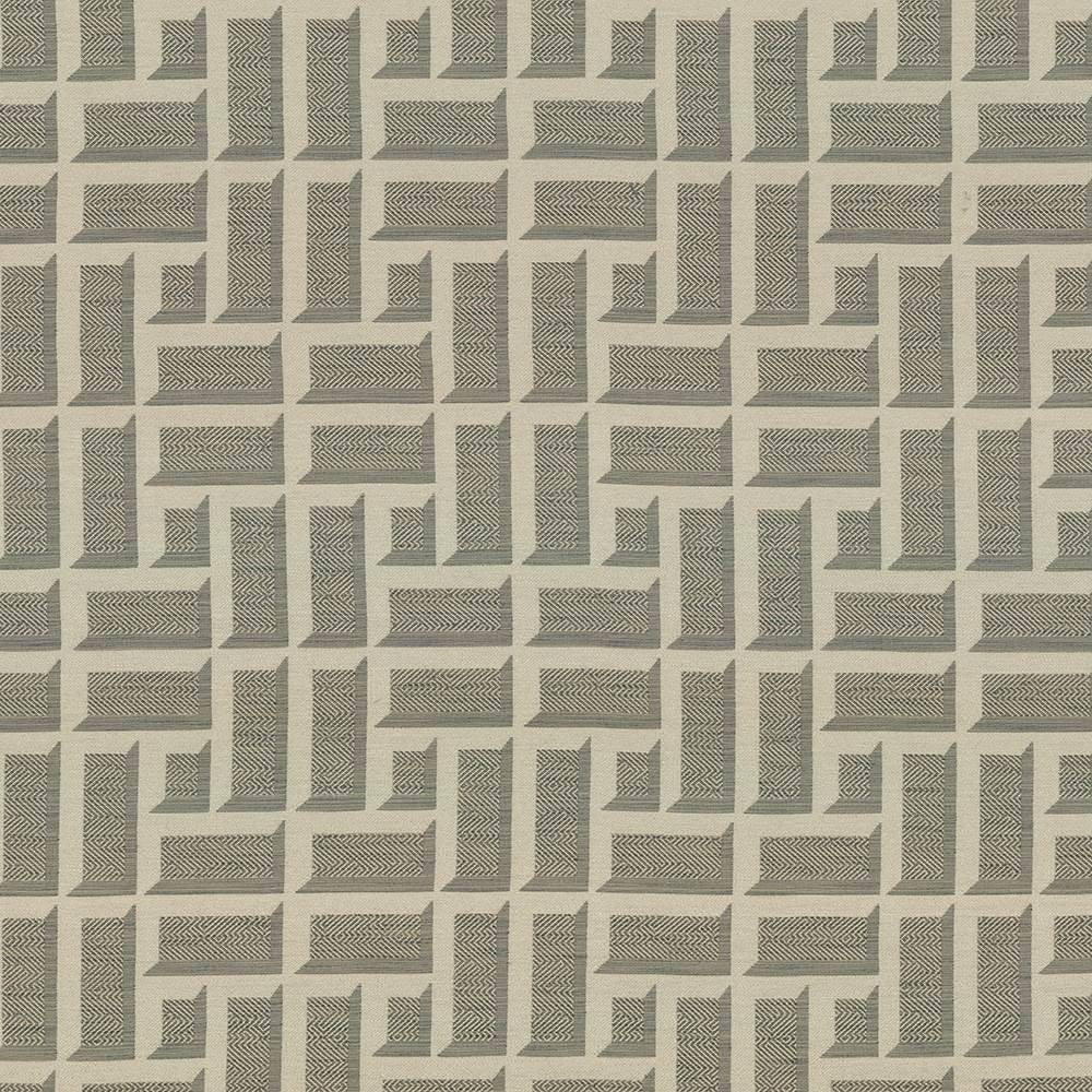 Chinoiserie Fret Truffle by Kasmir Fabric 8005 55% Rayon 45% Cotton USA 30,000 Wyzenbeek Double Rubs H: 13 6/8 inches, V:15 6/8 inches 54 - Fabric Carolina - Kasmir