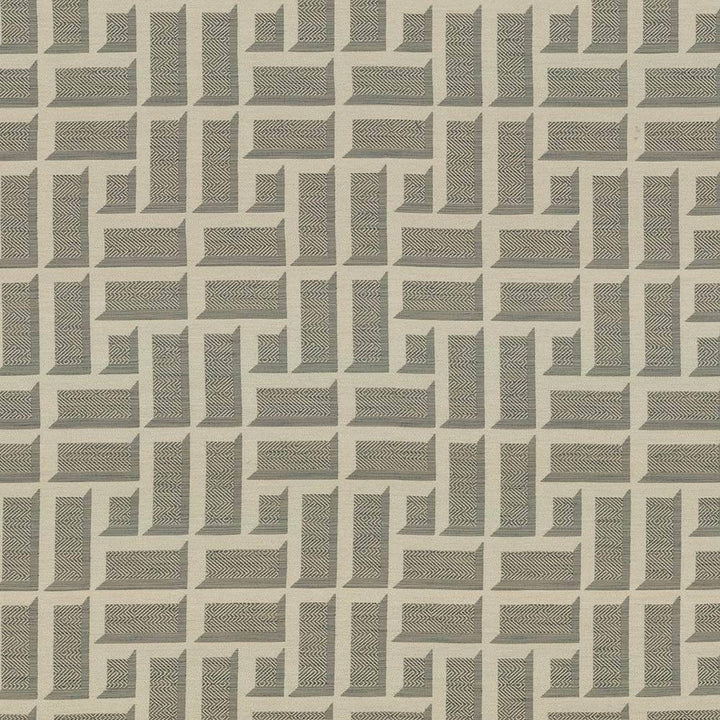 Chinoiserie Fret Truffle by Kasmir Fabric 8005 55% Rayon 45% Cotton USA 30,000 Wyzenbeek Double Rubs H: 13 6/8 inches, V:15 6/8 inches 54 - Fabric Carolina - Kasmir
