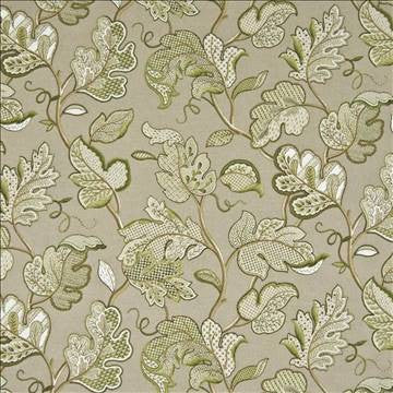 Chiswick Garden Leaf by Kasmir Fabric 1371 89% Cotton 11% Rayon USA 15,000 Wyzenbeek Double Rubs H: 54 inches, V: 27 inches 54 - Fabric Carolina - Kasmir