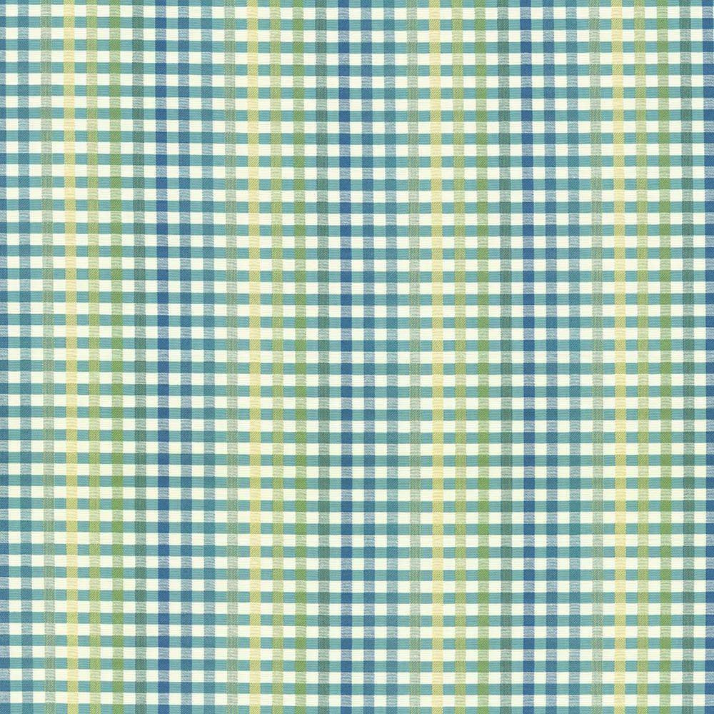 Chloe Check Cabana Blue by Kasmir Fabric 5073 55% Cotton 45% Polyester TAIWAN 25,000 Wyzenbeek Double Rubs H: 13 4/8 inches, V:1 inches 54 - Fabric Carolina - Kasmir