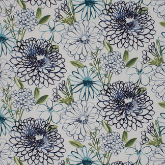 Chrisley Monaco Blue 1106211000 by Carole Fabric Exclusive Rhythm & Blues 100% Polyester Spain H: 25 1/4"V, 13 1/2"H  55" Minimum (See sample for specifics) - Fabric Carolina - Carole Exclusive