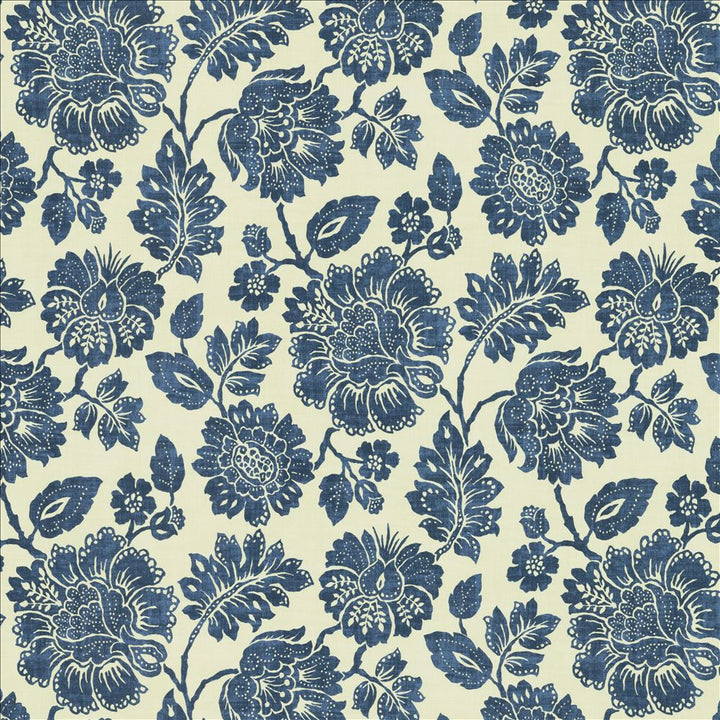 Chromia Indigo by Kasmir Fabric 5143 100% Cotton
 SPAIN </p><p>Repeat: Horizontal: 27 inches and Vertical: 27 inches 54 - Fabric Carolina -