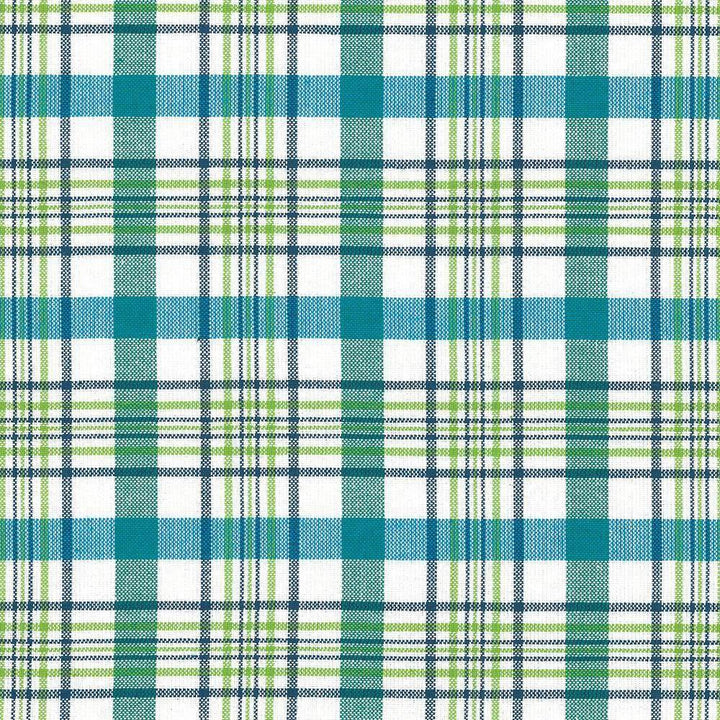 Cicero Plaid Isle Waters by Kasmir Fabric 5072 100% Cotton INDIA 30,000 Wyzenbeek Double Rubs H: 3 inches, V:3 inches 54 - Fabric Carolina - Kasmir