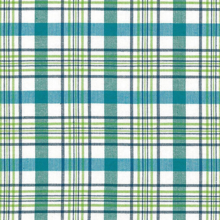 Cicero Plaid Isle Waters by Kasmir Fabric 5072 100% Cotton
 INDIA 30,000 Wyzenbeek Double Rubs Horizontal: 3 inches and Vertical: 3 inches 54 - Fabric Carolina -