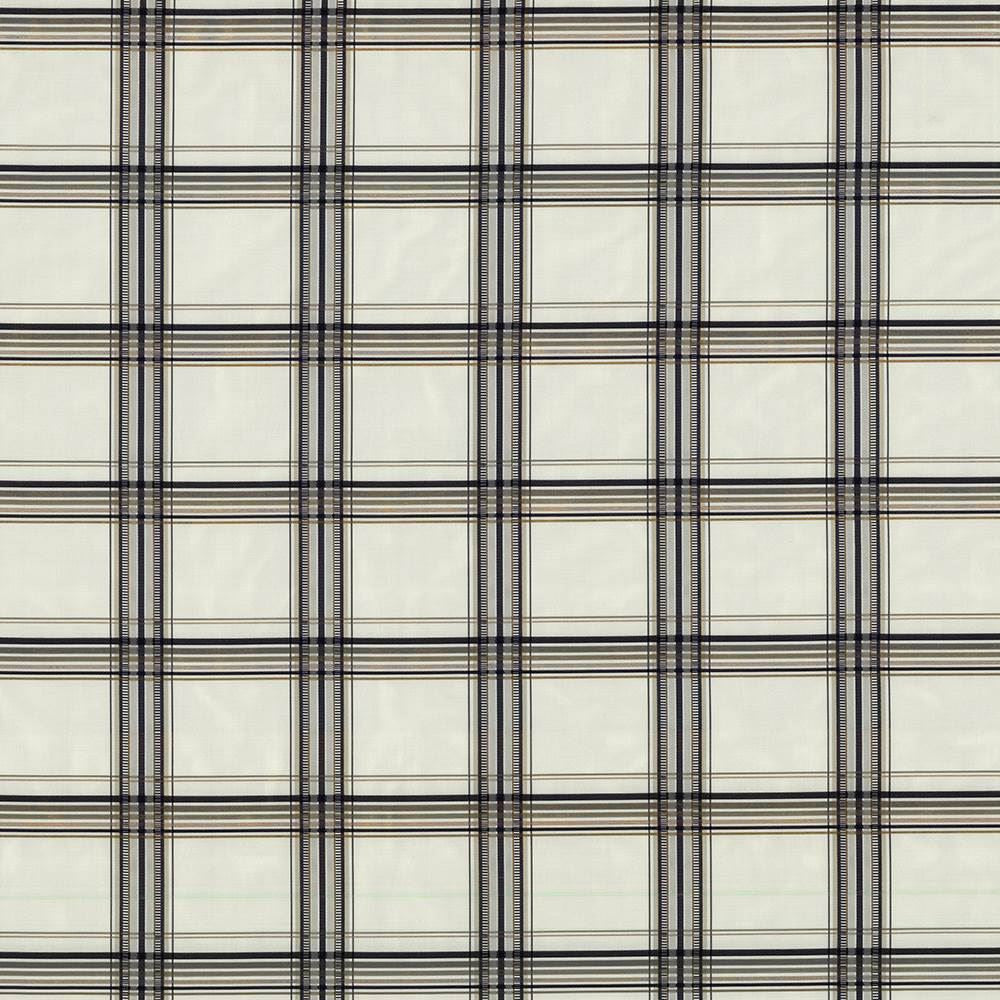 Cimarron Plaid Pebble by Kasmir Fabric 1421 100% Polyester TURKEY 21,000 Wyzenbeek Double Rubs Horizontal: 4 4/8 inches and Vertical: 4 inches 54 - 55 - Fabric Carolina -