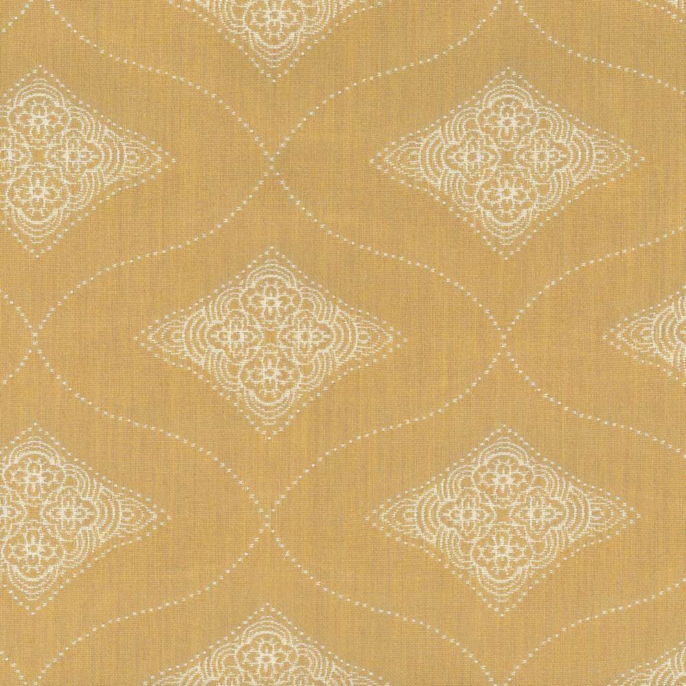 Cipollini Io Gold by Kasmir Fabric 1413 100% Acrylic USA 12,000 Wyzenbeek Double Rubs H: 7 2/8 inches, V:5 4/8 inches 54 - Fabric Carolina - Kasmir
