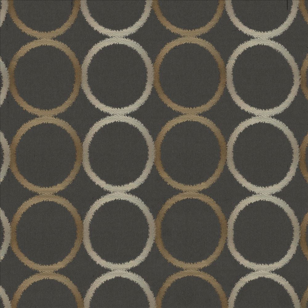 Circle Around Granite  by Kasmir Fabric 1433 75% Polyester 25% Viscose Embroidery 100% Viscose  INDIA  </p><p>Repeat: Horizontal: 18 3/8 inches and Vertical: 9 4/8 inches 51  - Fabric Carolina -