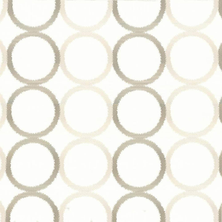 Circle Around Oyster by Kasmir Fabric 1433 75% Polyester 25% Viscose Embroidery Contents 100% Viscose INDIA Not Tested H: 18 3/8 inches, V:9 4/8 inches 55 - Fabric Carolina - Kasmir