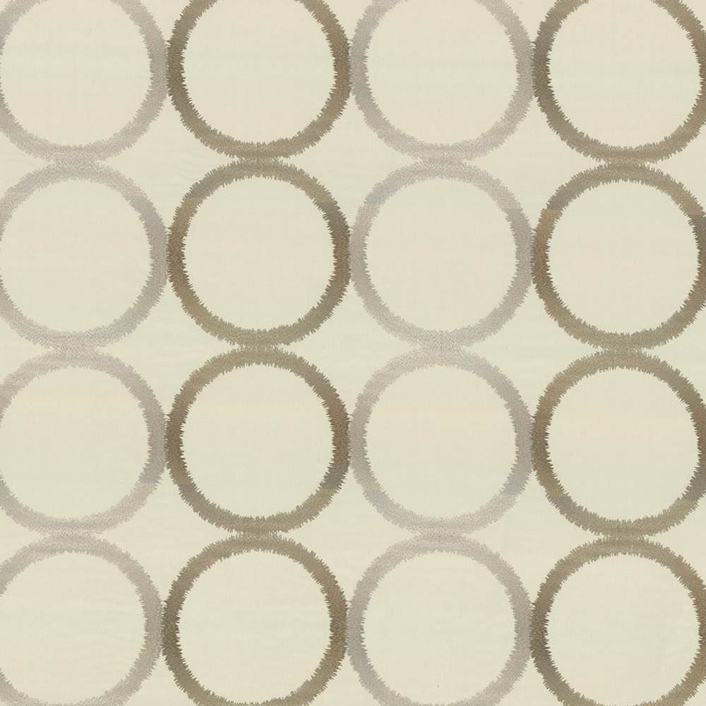 Circle Around Parchment  by Kasmir Fabric 1433 75% Polyester 25% Viscose Embroidery 100% Viscose  INDIA  </p><p>Repeat: Horizontal: 18 3/8 inches and Vertical: 9 4/8 inches 51  - Fabric Carolina -
