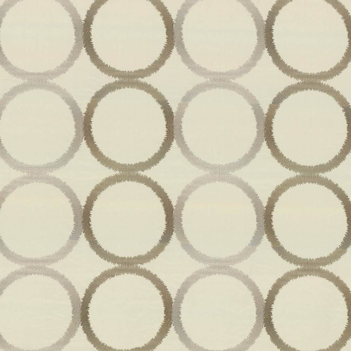 Circle Around Parchment  by Kasmir Fabric 1433 75% Polyester 25% Viscose Embroidery 100% Viscose  INDIA  </p><p>Repeat: Horizontal: 18 3/8 inches and Vertical: 9 4/8 inches 51  - Fabric Carolina -