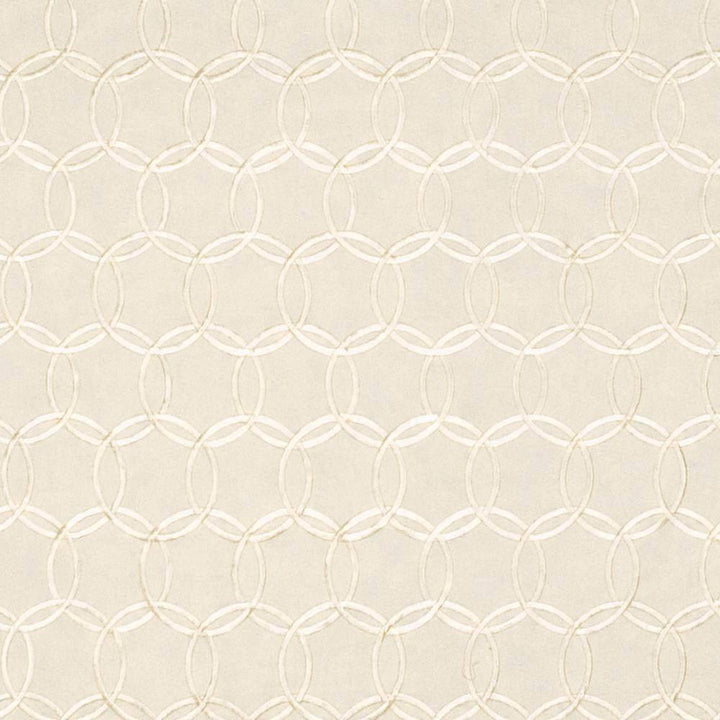 Circles Of Life Ivory by Kasmir Fabric 1367 100% Cotton Embroidery Contents 100% Rayon CHINA 50,000 Wyzenbeek Double Rubs H: 2 7/8 inches, V:2 7/8 inches 54 - Fabric Carolina - Kasmir