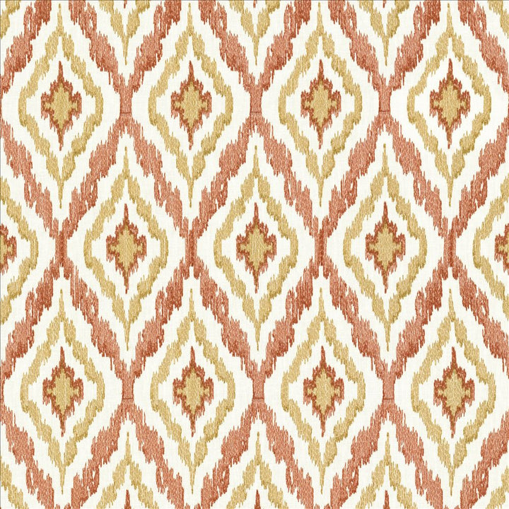 City Dreams Coral by Kasmir Fabric 1450 73% Polyester
27% Cotton
 INDIA </p><p>Repeat: Horizontal: 4 2/8 inches and Vertical: 9 2/8 inches 54 - Fabric Carolina -