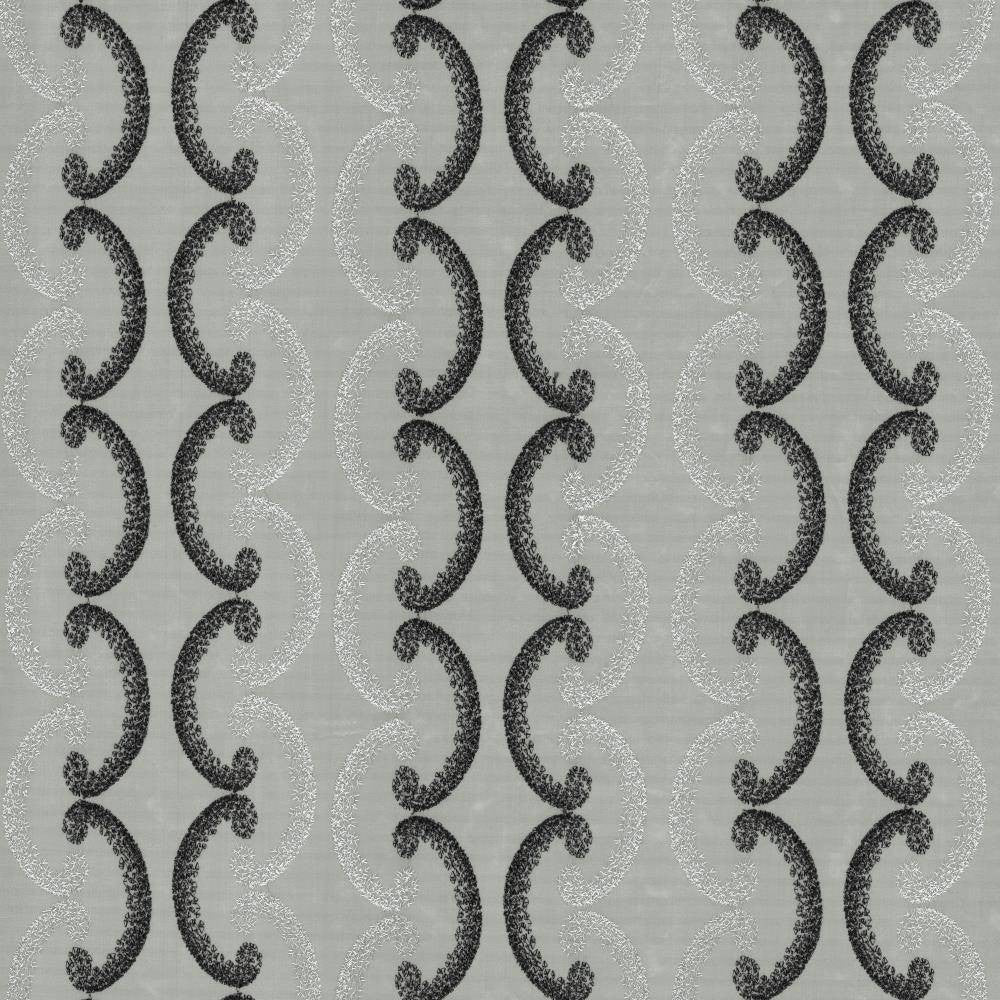 City Rhythm Thunderstorm by Kasmir Fabric 5077 100% Polyester Embroidery Contents 100% Polyester CHINA Not Tested H: 11 inches, V:6 inches 116 - Fabric Carolina - Kasmir