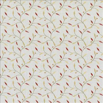 Claire'S Garden Bouquet by Kasmir Fabric 1443 70% Viscose 30% Linen Embroidery Contents 100% Rayon INDIA 30,000 Wyzenbeek Double Rubs H: 12 5/8 inches, V: 6 2/8 inches 54 - 55 - Fabric Carolina - Kasmir