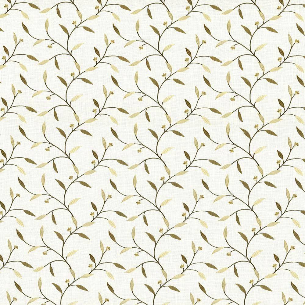 Claire'S Garden Citrine by Kasmir Fabric 1443 70% Viscose 30% Linen Embroidery Contents 100% Rayon INDIA 30,000 Wyzenbeek Double Rubs H: 12 5/8 inches, V:6 2/8 inches 54 - 55 - Fabric Carolina - Kasmir