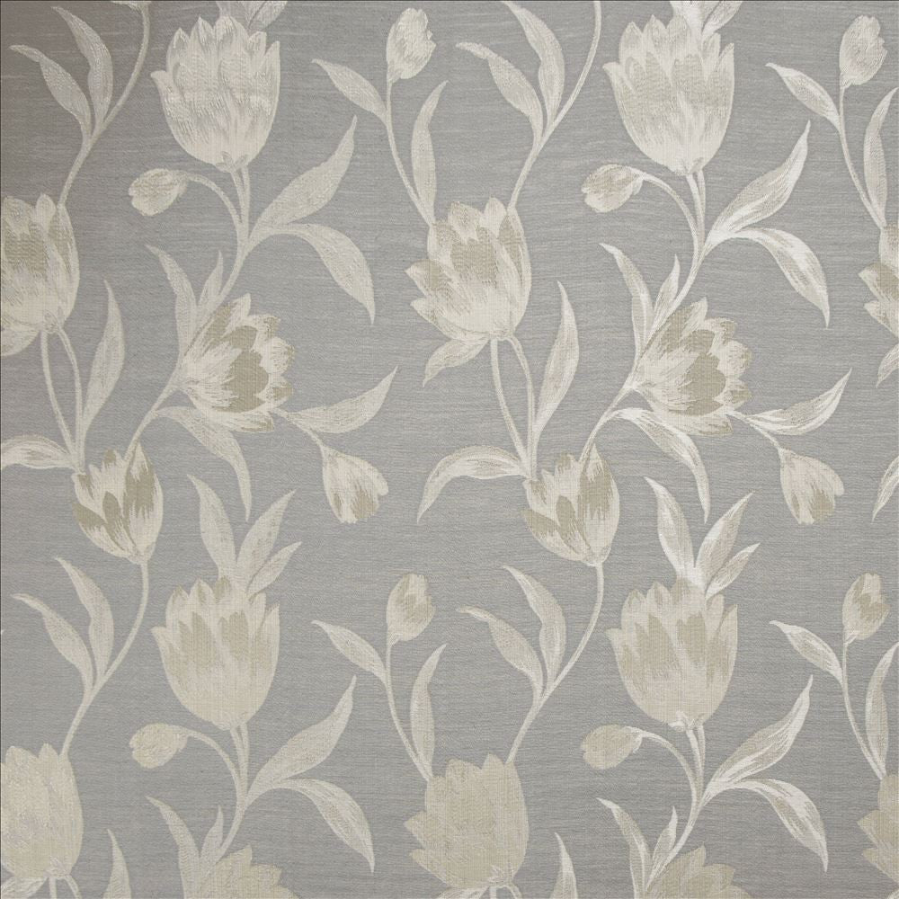 Clara Silver by Kasmir Fabric 5141 67% Polyester
33% Cotton
 INDIA 50,000 Wyzenbeek Double Rubs </p><p>Repeat: Horizontal: 13 6/8 inches and Vertical: 15 inches 55 - Fabric Carolina -