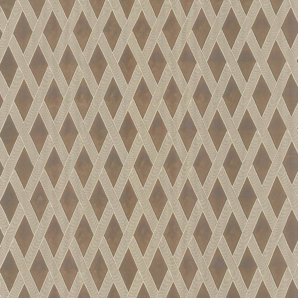 Classic Trellis Taupe by Kasmir Fabric 5084 100% Polyester CHINA 60,000 Wyzenbeek Double Rubs H: 1 7/8 inches, V:3 2/8 inches 55 - Fabric Carolina - Kasmir