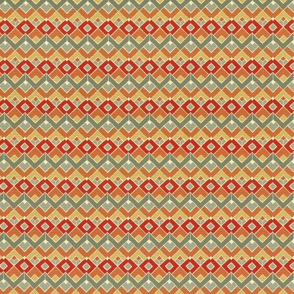 Clooney Blaze by Kasmir Fabric 5086 100% Cotton
 TURKMENISTAN </p><p>Repeat: Horizontal: 2 4/8 inches and Vertical: 4 4/8 inches 54 - 55 - Fabric Carolina -
