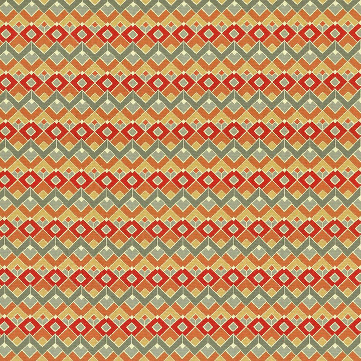Clooney Blaze by Kasmir Fabric 5086 100% Cotton
 TURKMENISTAN </p><p>Repeat: Horizontal: 2 4/8 inches and Vertical: 4 4/8 inches 54 - 55 - Fabric Carolina -