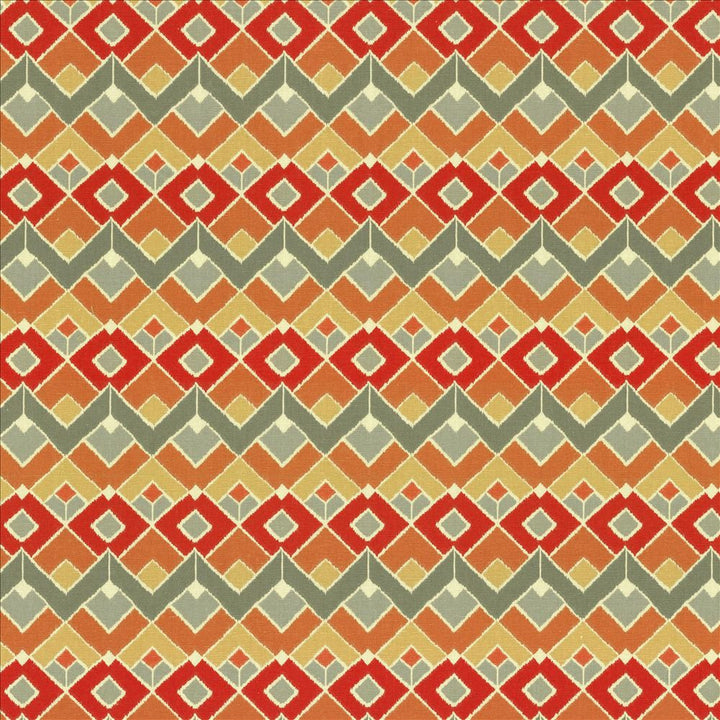Clooney Blaze by Kasmir Fabric 5086 100% Cotton
 TURKMENISTAN </p><p>Repeat: Horizontal: 2 4/8 inches and Vertical: 4 4/8 inches 54 - 55 - Fabric Carolina -