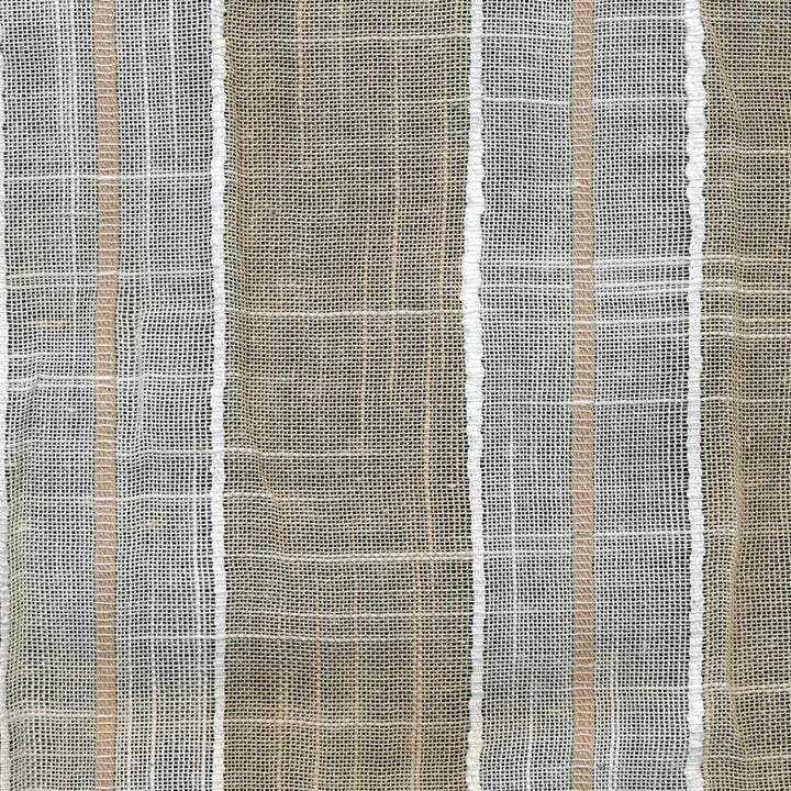 Coastal Stripe Natural by Kasmir Fabric 1373 70% Polyester 30% Cotton CHINA Not Tested H: 3 3/8 inches, V:N/A 114 - 118 - Fabric Carolina - Kasmir