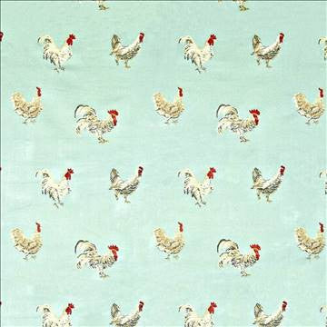 Cock A Doodle Reflection by Kasmir Fabric 1368 68% Rayon 32% Polyester CHINA 15,000 Wyzenbeek Double Rubs H: 14 6/8 inches, V: 13 4/8 inches 54 - Fabric Carolina - Kasmir