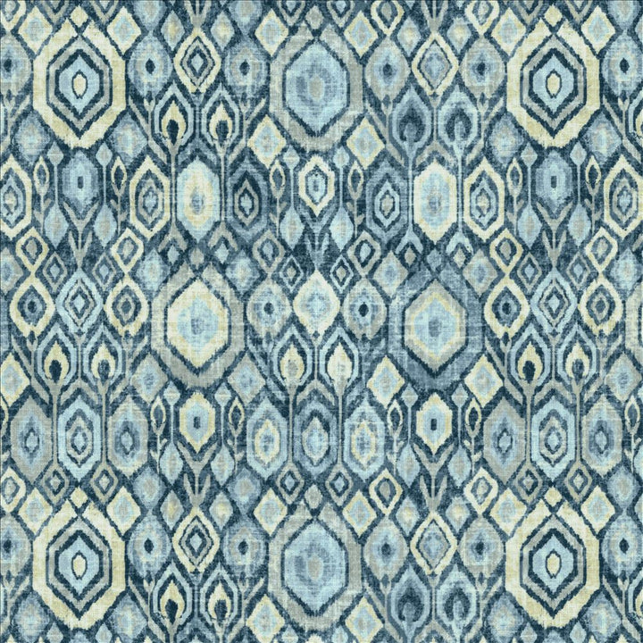 Contemplation Indigo by Kasmir Fabric 5145 100% Polyester
 CHINA </p><p>Repeat: Horizontal: 6 2/8 inches and Vertical: 13 inches 55 - Fabric Carolina -