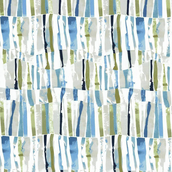 Contempo Stripe Aqua by Kasmir Fabric 5081 100% Cotton INDIA 3,000 Wyzenbeek Double Rubs H: 13 4/8 inches, V:25 inches 54 - Fabric Carolina - Kasmir
