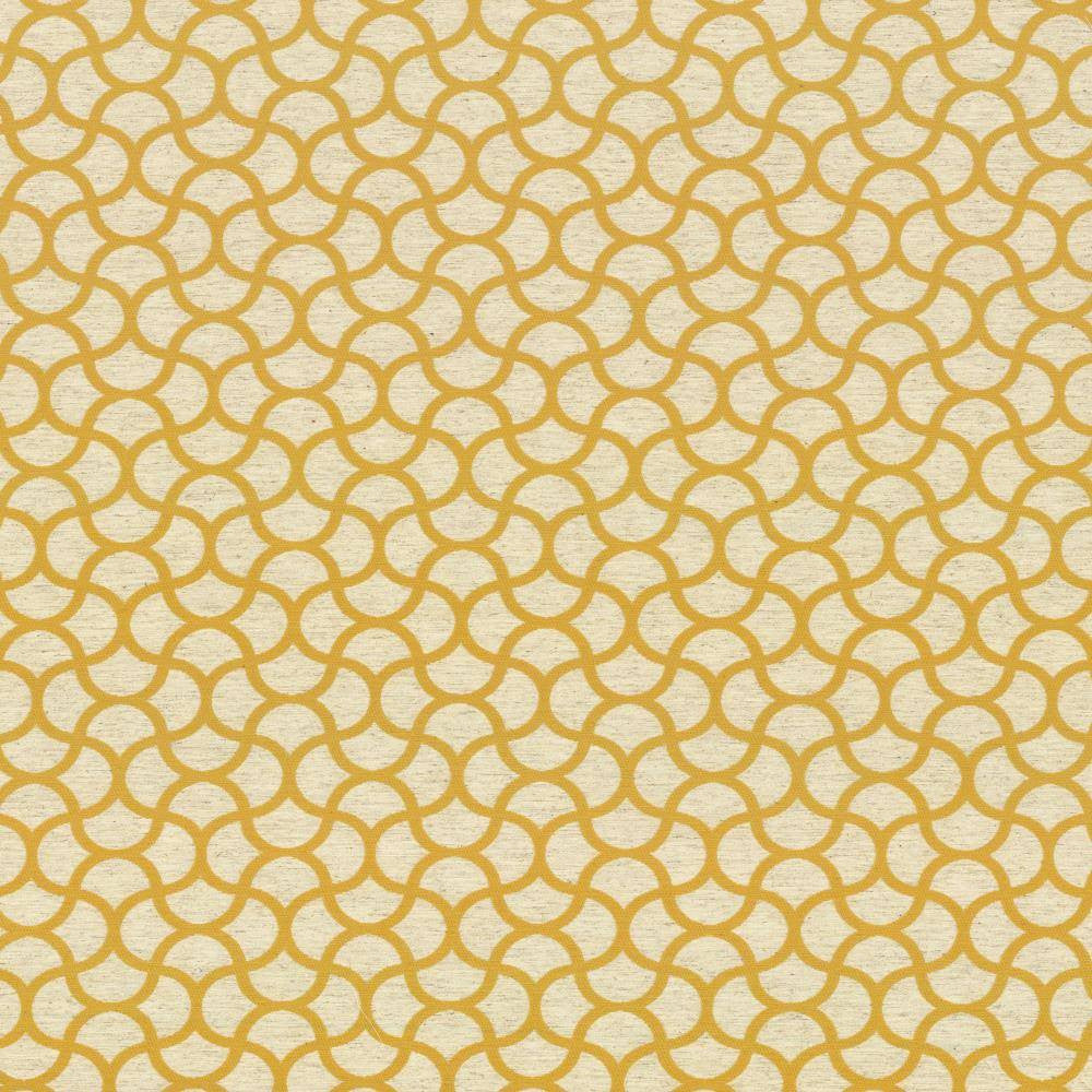 Coolrain Golden by Kasmir Fabric 1439 82% Polyester
18% Linen
 CHINA </p><p>Repeat: Horizontal: 4 6/8 inches and Vertical: 4 6/8 inches 57 - Fabric Carolina -