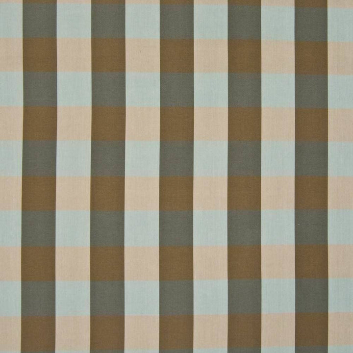Copa Check Io Robins Egg by Kasmir Fabric 1395 100% High UV Polyester USA 30,000 Wyzenbeek Double Rubs H: 3 3/8 inches, V:3 3/8 inches 54 - Fabric Carolina - Kasmir