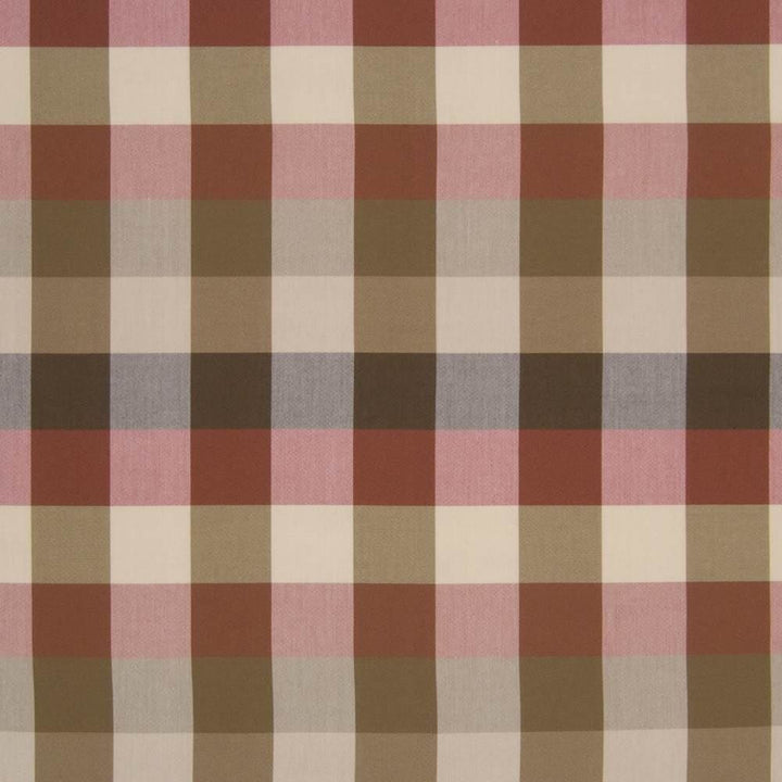 Copa Check Io Spice by Kasmir Fabric 1395 100% High UV Polyester USA 30,000 Wyzenbeek Double Rubs Horizontal: 3 3/8 inches and Vertical: 3 3/8 inches 54 - Fabric Carolina -