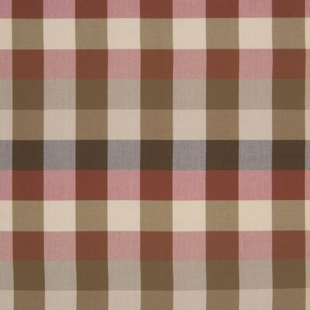 Copa Check Io Spice by Kasmir Fabric 1395 100% High UV Polyester USA 30,000 Wyzenbeek Double Rubs H: 3 3/8 inches, V:3 3/8 inches 54 - Fabric Carolina - Kasmir