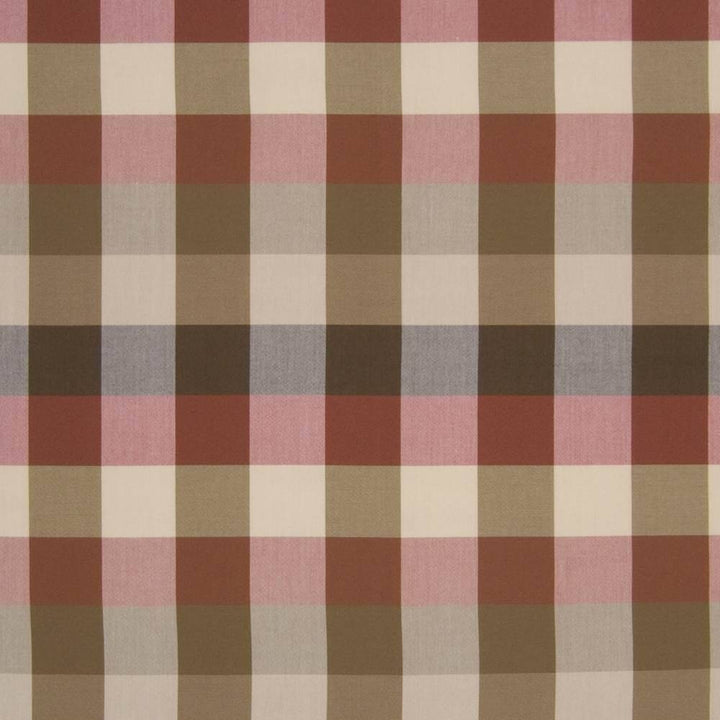Copa Check Io Spice by Kasmir Fabric 1395 100% High UV Polyester USA 30,000 Wyzenbeek Double Rubs H: 3 3/8 inches, V:3 3/8 inches 54 - Fabric Carolina - Kasmir