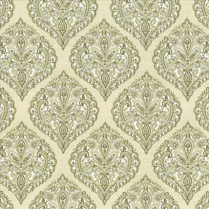 Copa Damask Moss by Kasmir Fabric 5065 55% Linen
45% Rayon
 CHINA </p><p>Repeat: Horizontal: 14 3/8 inches and Vertical: 14 5/8 inches 54 - 55 - Fabric Carolina -