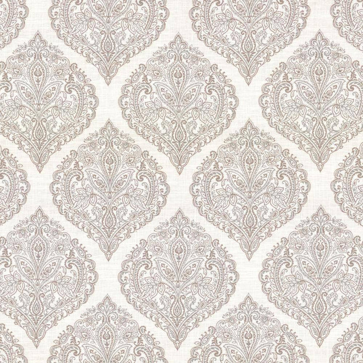 Copa Damask Parchment by Kasmir Fabric 5062 55% Linen 45% Rayon CHINA 15,000 Wyzenbeek Double Rubs H: 14 3/8 inches, V:14 5/8 inches 54 - 55 - Fabric Carolina - Kasmir