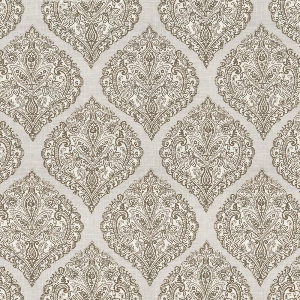 Copa Damask Smoke by Kasmir Fabric 5062 55% Linen 45% Rayon CHINA 15,000 Wyzenbeek Double Rubs H: 14 3/8 inches, V:14 5/8 inches 54 - 55 - Fabric Carolina - Kasmir
