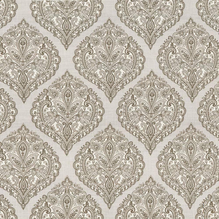 Copa Damask Smoke by Kasmir Fabric 5062 55% Linen 45% Rayon CHINA 15,000 Wyzenbeek Double Rubs H: 14 3/8 inches, V:14 5/8 inches 54 - 55 - Fabric Carolina - Kasmir