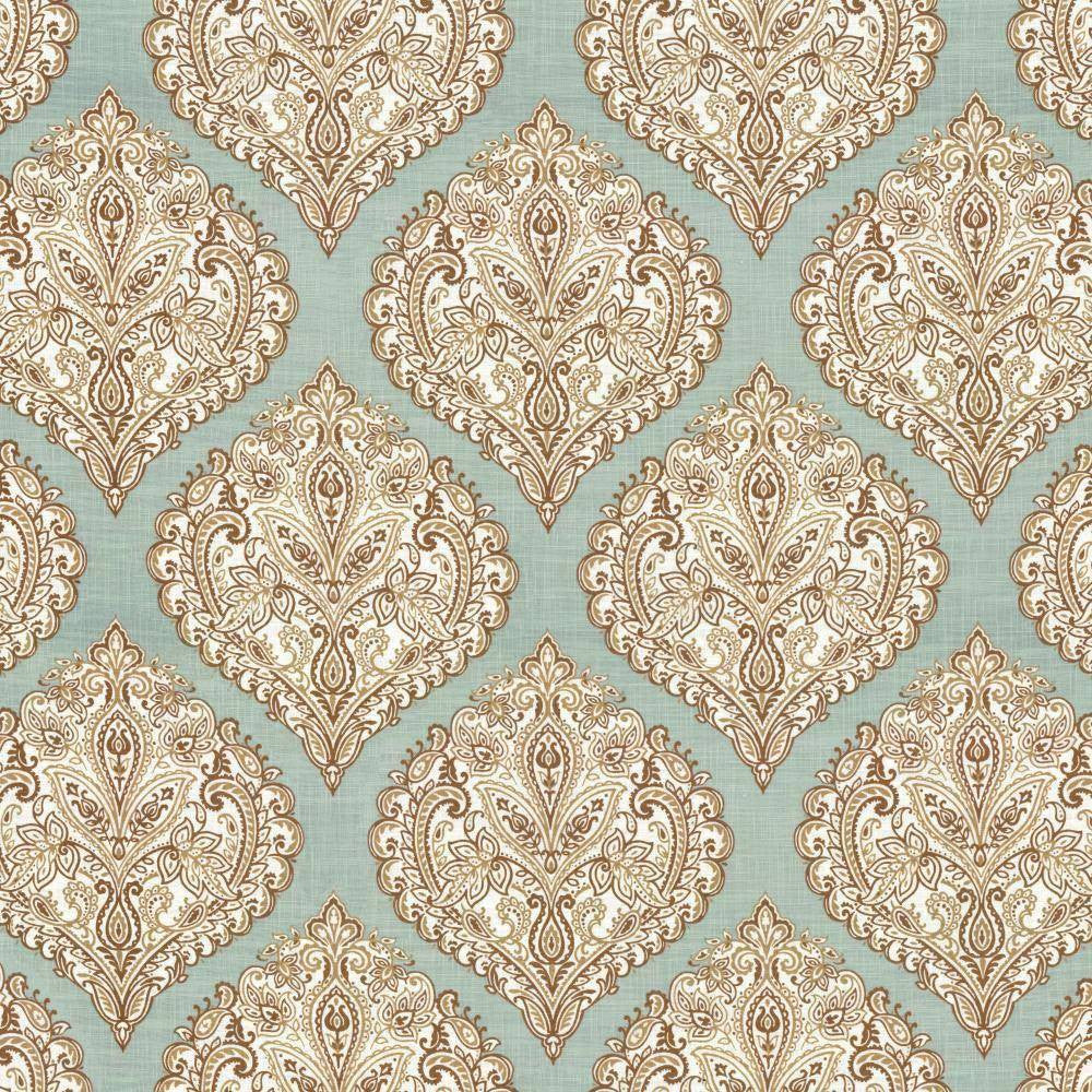 Copa Damask Spray by Kasmir Fabric 5065 55% Linen 45% Rayon CHINA 15,000 Wyzenbeek Double Rubs H: 14 3/8 inches, V:14 5/8 inches 54 - 55 - Fabric Carolina - Kasmir