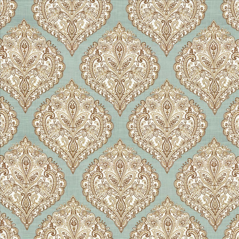 Copa Damask Spray by Kasmir Fabric 5065 55% Linen 45% Rayon CHINA 15,000 Wyzenbeek Double Rubs Horizontal: 14 3/8 inches and Vertical: 14 5/8 inches 54 - 55 - Fabric Carolina -