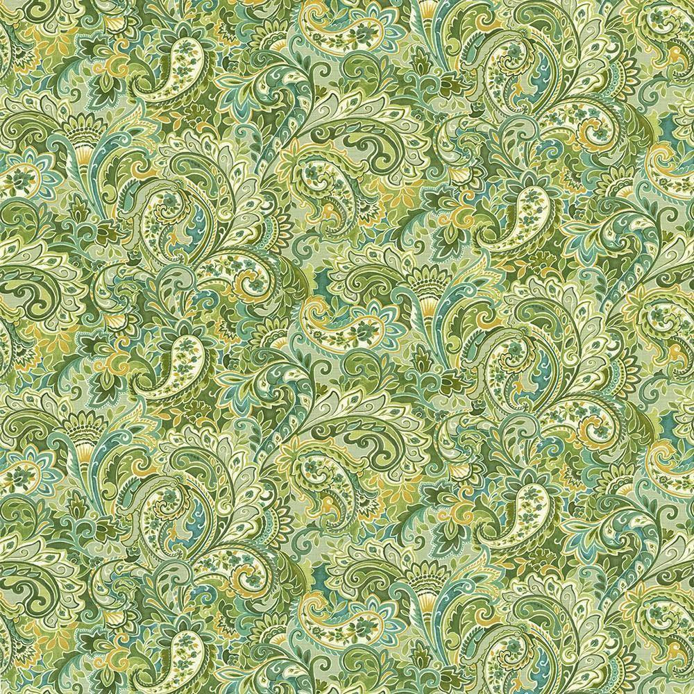 Copley Garden Aqua Forest by Kasmir Fabric 1420 100% Cotton PAKISTAN 15,000 Wyzenbeek Double Rubs H: 54 inches, V:25 2/8 inches 54 - 55 - Fabric Carolina - Kasmir