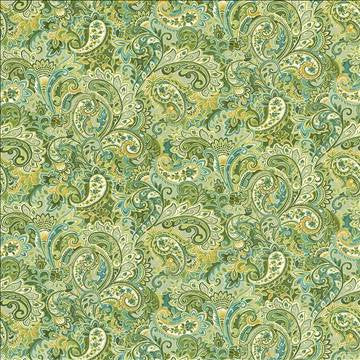 Copley Garden Aqua Forest by Kasmir Fabric 1420 100% Cotton PAKISTAN 15,000 Wyzenbeek Double Rubs H: 54 inches, V: 25 2/8 inches 54 - 55 - Fabric Carolina - Kasmir
