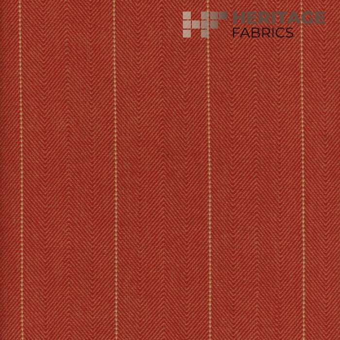 Copley Stripe Terracotta by Heritage Designer Fabric - 100% Cotton India 15,000 Horizontal: 2.3" and Vertical: N/A 54" - Swanky Fabrics -
