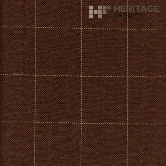 Copley Square Chocolate by Heritage Fabric - 100% Cotton India 15,000 Horizontal: 2.3" and Vertical: 2.3" 54" - Fabric Carolina -