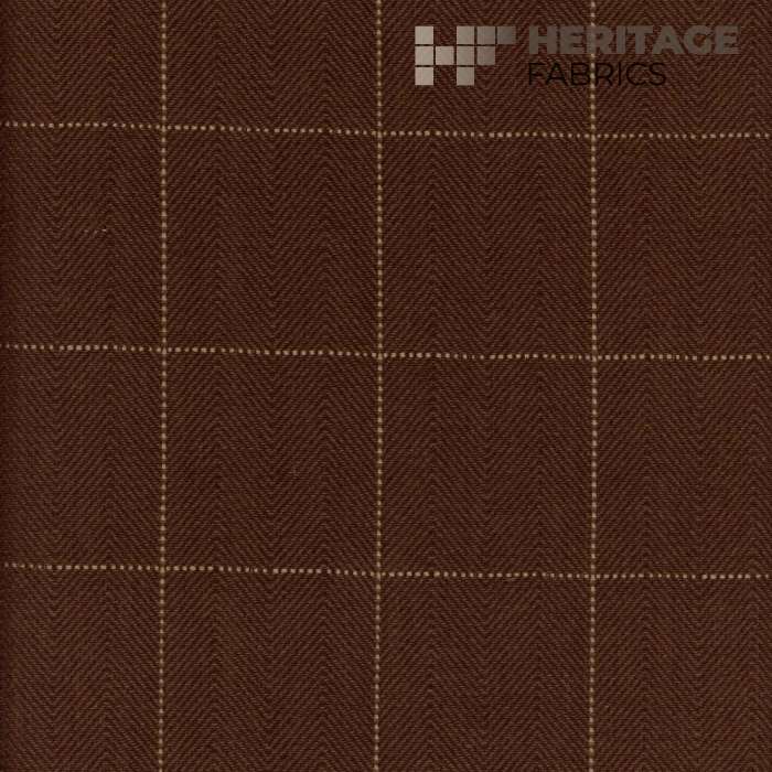 Copley Square Chocolate by Heritage Fabric - 100% Cotton India 15,000 Horizontal: 2.3" and Vertical: 2.3" 54" - Fabric Carolina -